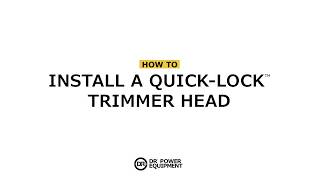 DR Trimmer cord being inserted into Quick-Lock trimmer head