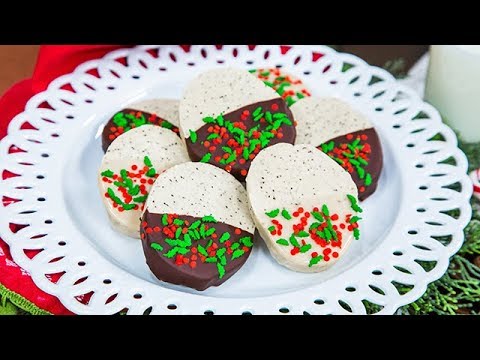 Dipped and Glazed Coffee Shortbread Cookies - Home & Family