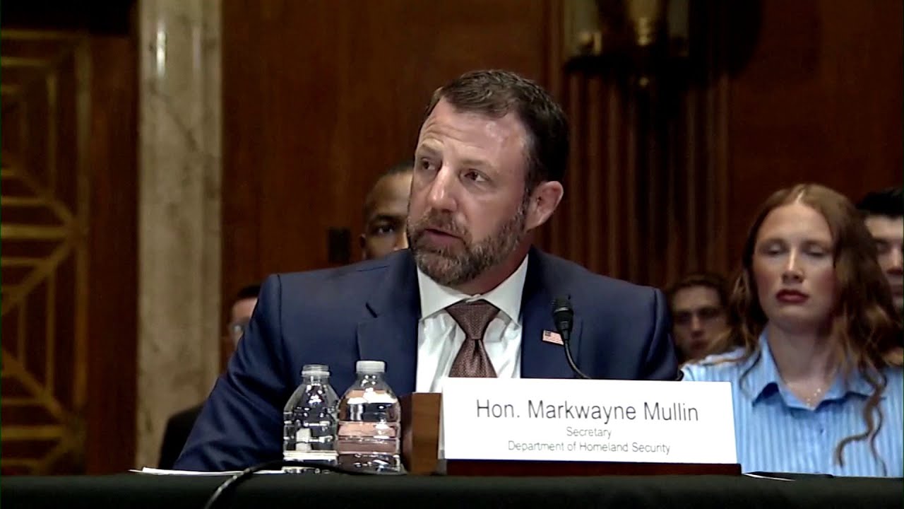 Senators grill Markwayne Mullin at hearing over ICE, DHS budget, FEMA, immigration enforcement