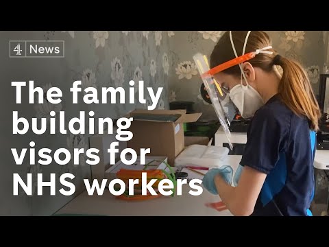Meet the family making thousands of visors for the NHS