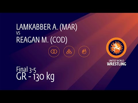 BRONZE GR - 130 kg: A. LAMKABBER (MAR) v. M. REAGAN (COD)