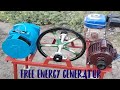 How To Make Free Energy Generator 220V with 5 Kw Generator And 2 Hp 220V Motor New Experiment