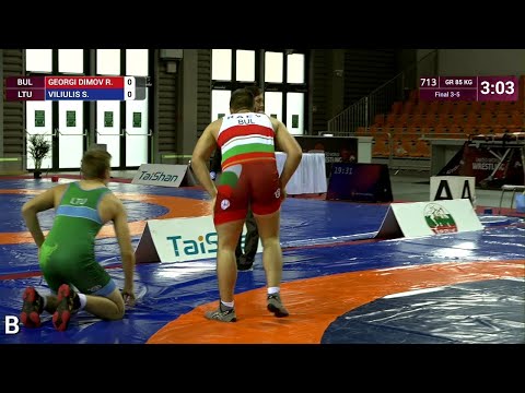 BRONZE GR - 85 kg: R. GEORGI DIMOV (BUL) v. S. VILIULIS (LTU)