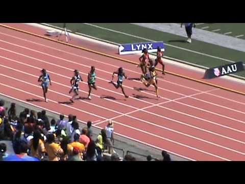 2013 AAU JUNIOR OLYMPIC CHAMPIONSHIPS - 11 YR GIRLS - 100 METER FINALS