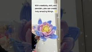 FuzzyTwist Easy pipe cleaner craft, giant flower with pearls.