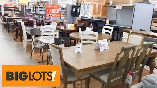 BIG LOTS KITCHEN DINING ROOM FURNITURE TABLES CHAIRS SHOP WITH ME SHOPPING STORE WALK THROUGH