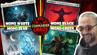 Mono Black vs Mono Green vs Mono White vs Mono Blue | Commander Chaos Ep7 | EDH