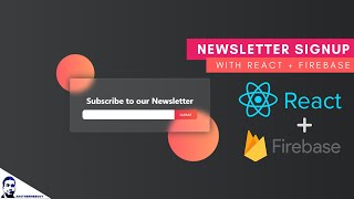 Newsletter signup with React and Firebase | Glassmorphism UI | Beginner React Pr