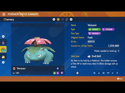 Venusaur - 5 Star Flutter Mane (Fairy) Raid - Solo - Pokemon Scarlet
