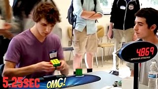 Rubik's Cube World Record 5.25 sec Collin Burns Slow Motion