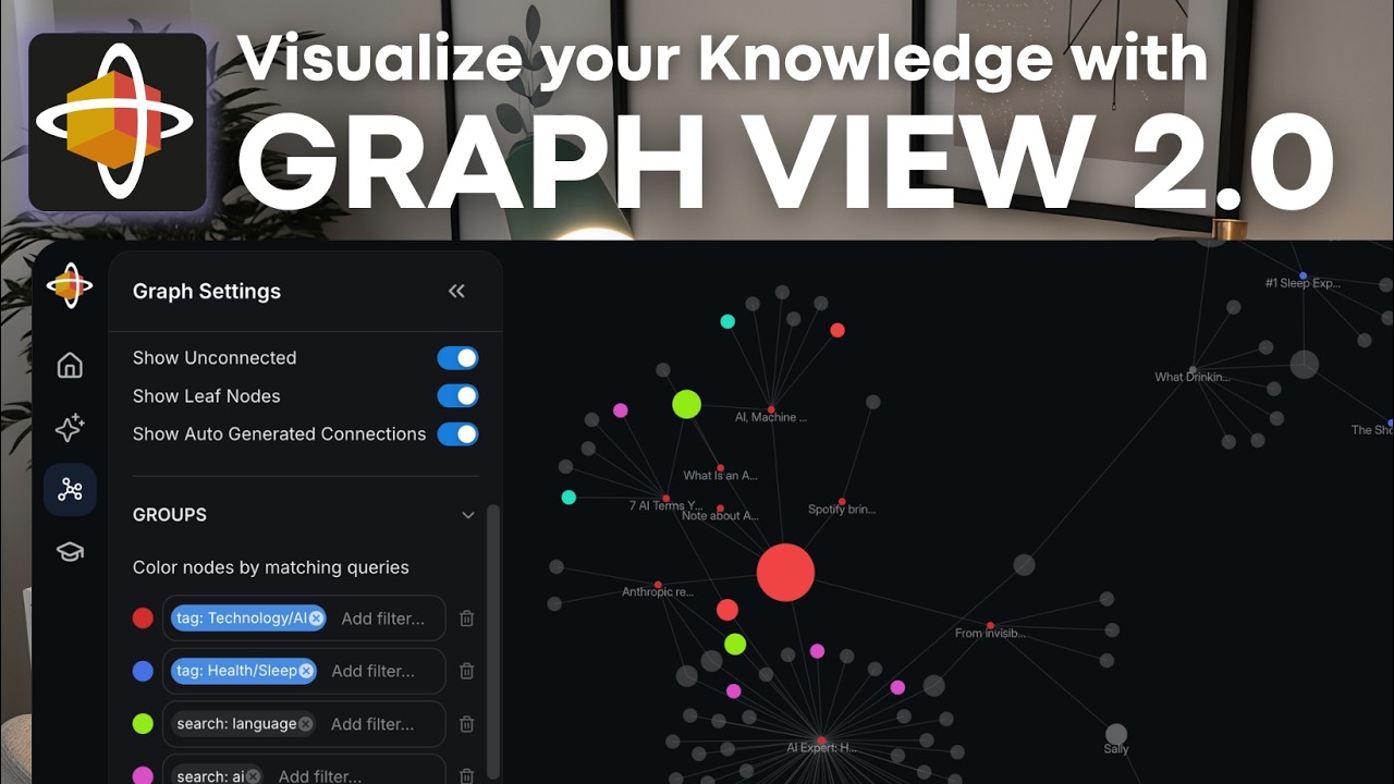 Visualize Your Knowledge Base with Recall AI! | Graph View 2.0 Review &amp; Tutorial video thumbnail