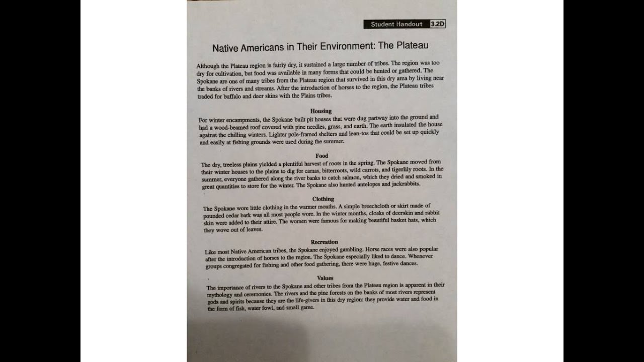 Native Americans of the Plateau