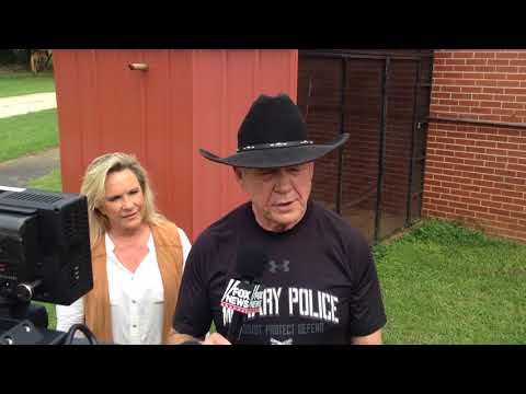 Roy Moore rides in to vote