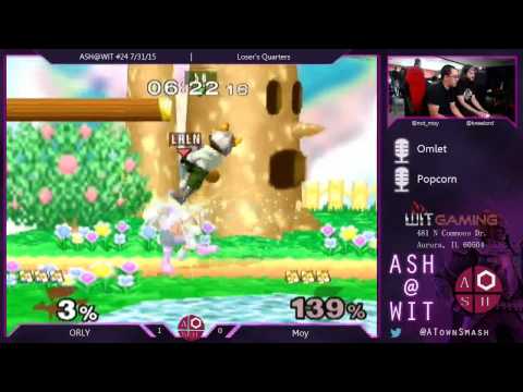 ORLY (Falcon, Fox, Marth) vs. Moy (Falcon, Fox) - Melee Loser's Quarters ASH@WIT #24 7/31/15