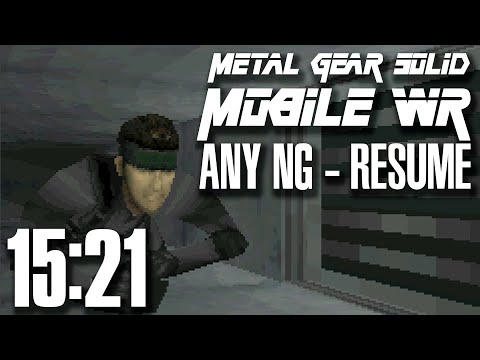 (WR World Record) MGS Mobile Speedrun - EMU - Any% NG MS - 15:21 IGT