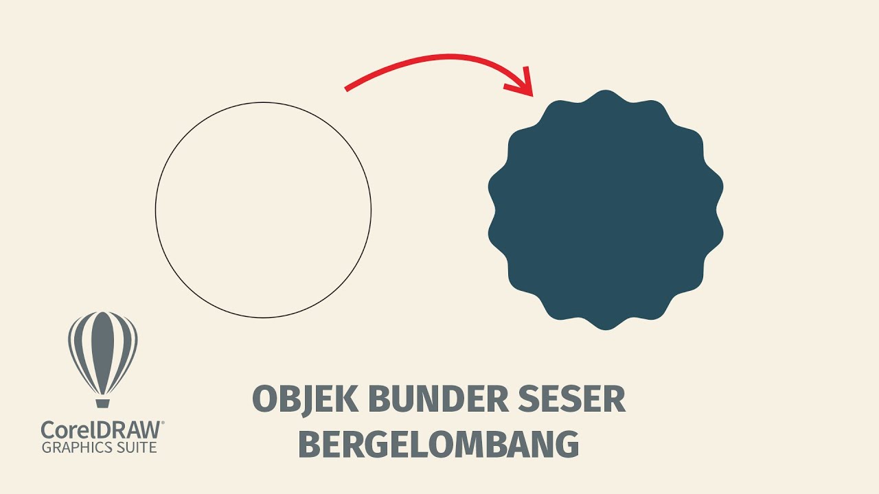 BUAT OBJEK BULAT BERGELOMBANG DI COREL DRAW