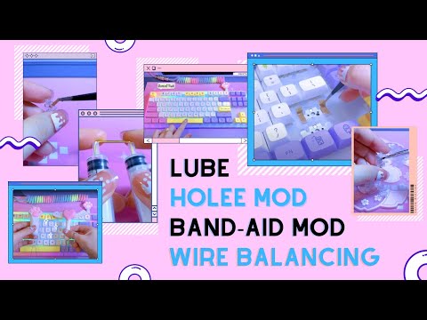 Stab Mod tutorial ♡ Lube, Holee mod, Band-aid mod,, Wire Balancing ✨ Everglide Panda V3 stab