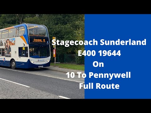 Stagecoach Sunderland E400 19644(SP60 DSV) On 10 to Pennywell Full Route