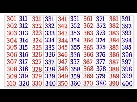 301 se 400 tak ginti in hindi | 301 se lekar 400 tak ginti | counting 300-400 | 301 से 400 तक गिनती