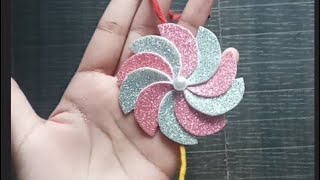 how to make rakhi at home with glitter paper #Neha's_Art #shorts