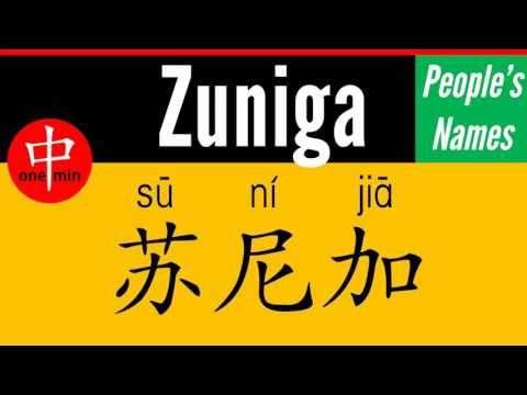 How to Say Your Name ZUNIGA in Chinese?