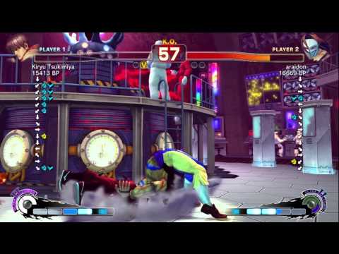 Cat-K / Arai [Vega] vs Kiryu Tsukimiya [Guy] SSF4 Japanese Online Ranked Matches - TRUE-HD