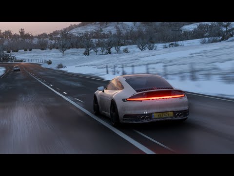 Forza Horizon 4 | Porsche 911 Carrera S | Realistic Cruise and Drift on Snow