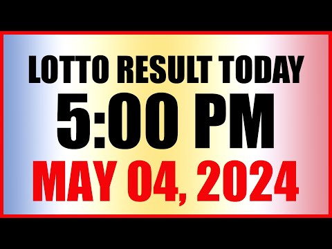Lotto Result Today 5pm May 4, 2024 Swertres Ez2 Pcso