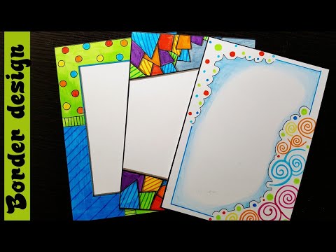 2nd | Border designs on paper | border designs | project work designs | borders for projects