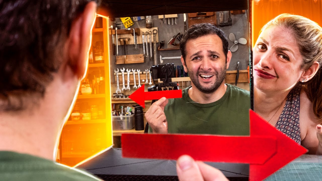 Conseguimos fazer um ESPELHO QUE NÃO INVERTE!