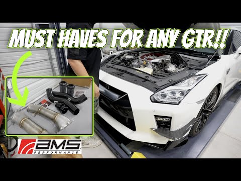 Installing AMS Carbon Fiber intakes and AMS Catless Downpipes on my 2020 Nissan GTR!
