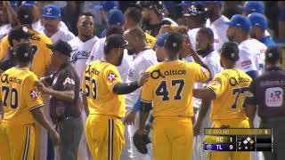 Pelotazo a Yermin Mercedes JUEGO 4 SERIE FINAL