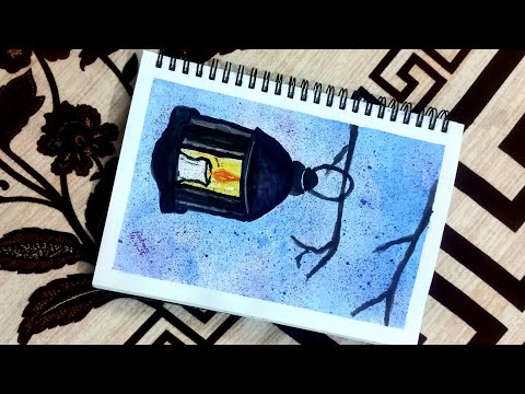 Twilight Serenade: Painting a Candlelit Lamp Swinging from Nature's Embrace & Voice-Over of BREATHE