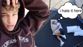 LIVING ON OUR TRAMPOLINE FOR 24 HOURS!!