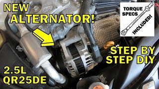 2013-2018 Nissan Altima Alternator Replacement [2.5L QR25DE]