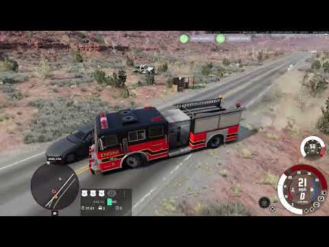 Unstoppable fire truck tank in Utah #gaming #beamngcrashes #youtube #gta5 #policechase #viral