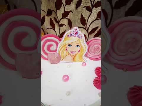 Pineapple Flavour cake with barbie theme ##birthdaycake #cakerbakery