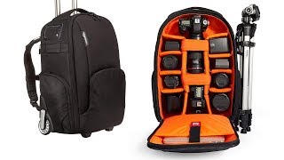 AmazonBasics Convertible Rolling Camera Backpack