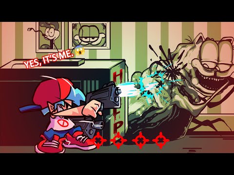 😂FNF The Great Punishment but BF using Guns Vs Gorefield Sing it - Geometry Dash x Gorefield V2 MOD