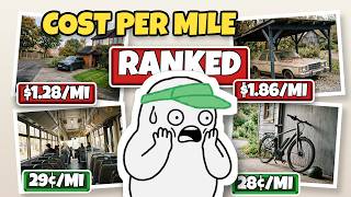 Every Way To Get Around, Ranked By What It Really Costs Per Mile