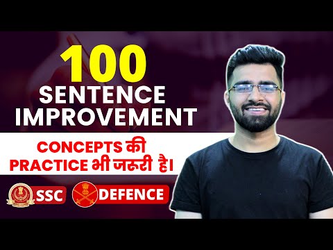 100 Sentence Improvement | English For SSC & Defence Exam | Tarun Grover