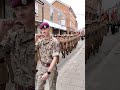 British army Gurkha regiment marching through Woodbridge #shortvideo #army