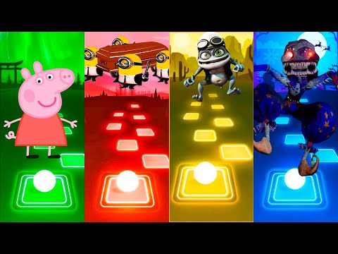 Chicken Song Vs Crazy Frog Vs Pikachu Vs Alien Dance | Tiles Hop