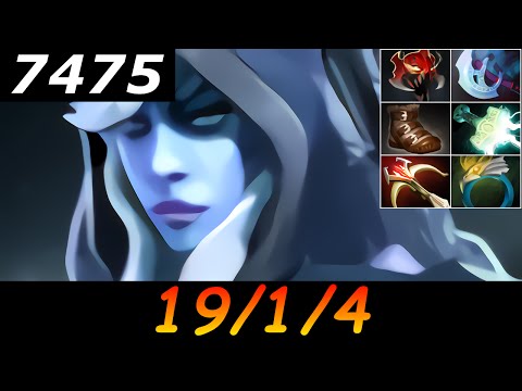Dota 2 Drow Ranger 7475 MMR 19/1/4 (Kills/Deaths/Assists) Ranked Full Gameplay