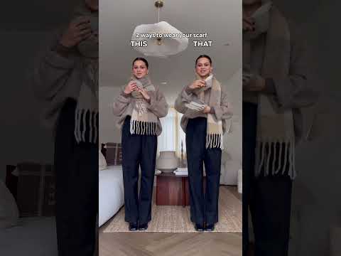 THIS or THAT? 🧣 Which scarf hack? 💖 Subscribe for #style #shorts