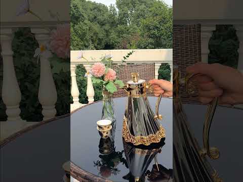 2023 nova chegada 1.0l árabe cafeteira garrafa de vácuo de vidro rosa moda bule de chá