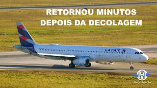 ALGO INCOMUM NO AEROPORTO DE GUARULHOS AVIÃO LATAM A321 DECOLA E MINUTOS DEPOIS RETORNA E POUSA ✔