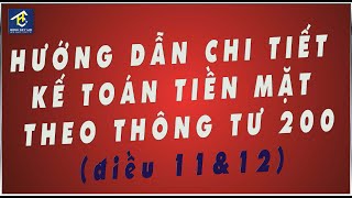 Dịch vụ kế toán thuế | Kế toán Tiền mặt theo thông tư 200 chế độ kế toán doanh nghiệp