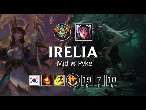 Irelia Mid vs Pyke - KR Challenger Patch 8.22