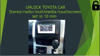 UNLOCK TOYOTA CAR STEREO WITH ERC CODE IN 10 MIN !! - 100% WORKING